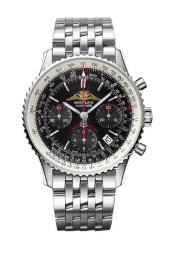 Navitimer 01 43 Stainless Steel / Black / Bracelet / AOPA