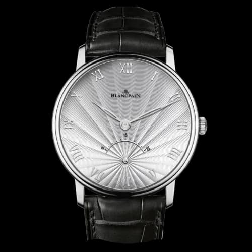 Villeret Ultraplate Seconde Rétrograde White Gold / Opalin Flinqué