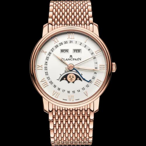 Villeret Quantième Complet 40mm Red Gold / Opalin / Bracelet