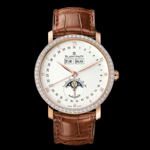 Villeret Quantième Complet Red Gold / White / Diamond
