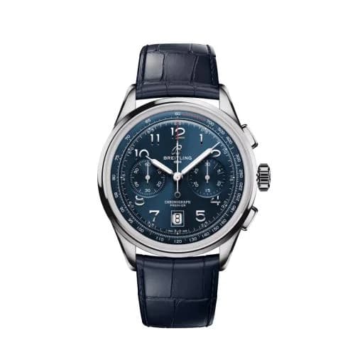 Premier B01 Chronograph 42 Stainless Steel / Blue / Alligator