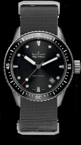 Fifty Fathoms Bathyscaphe Titanium / Black / Grey Nato