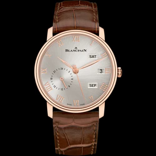 Villeret Quantième Annuel GMT Red Gold / Grey