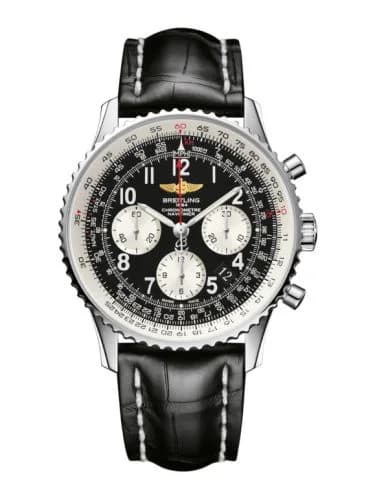 Navitimer 01 43 Stainless Steel / Black Arabic / Croco