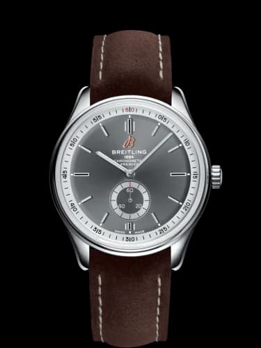 Premier Automatic 40 Stainless Steel / Anthracite / Nubuck Brown / Tang