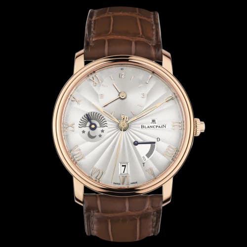 Villeret Demi-Fuseau Horaire Demi-Savonette Red Gold / Opalin Flinque