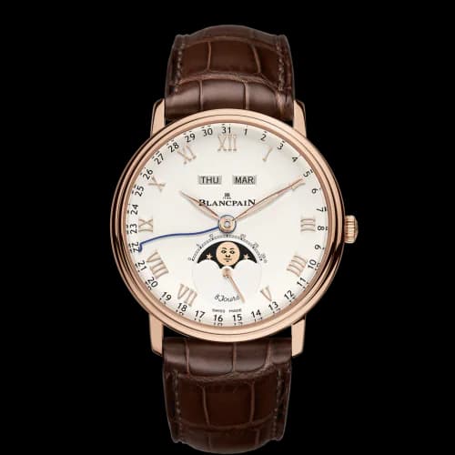 Villeret Quantieme Complet 8 Jours Red Gold / White