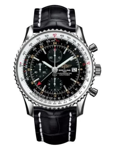Navitimer World  Stainless Steel / Black / Croco / Pin
