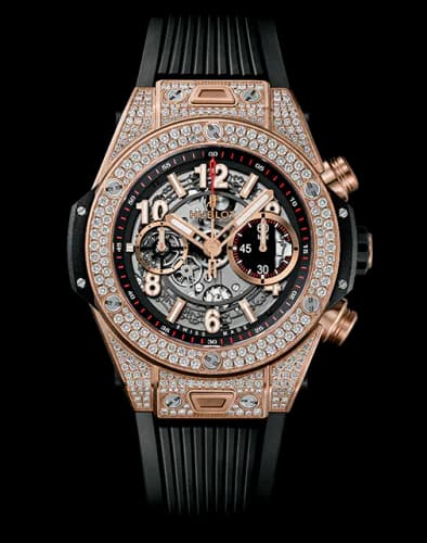 Big Bang Unico 45 King Gold / Pavé / Black