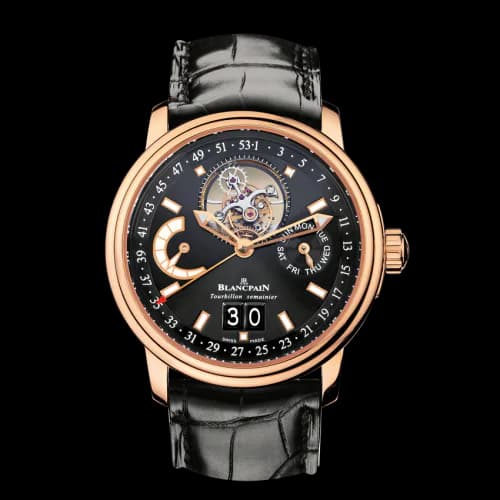 Léman Tourbillon Semainier Grande Date Red Gold / Black / Alligator