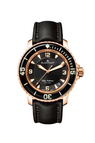 Fifty Fathoms Automatique Red Gold / Black / Sailcloth