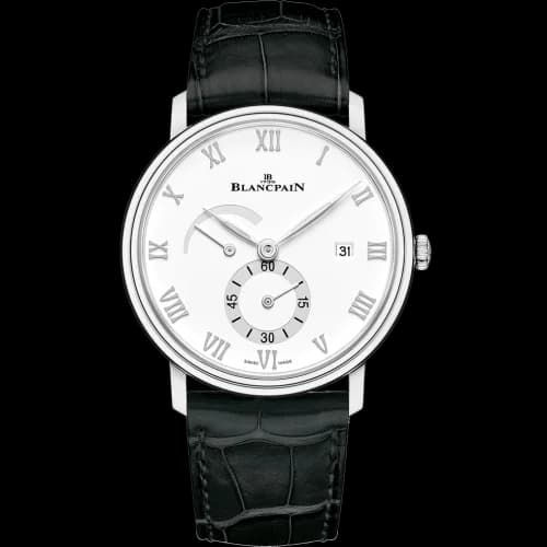 Villeret Ultraplate Power Reserve Date Stainless Steel / White