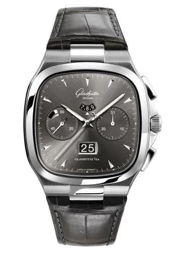 Seventies Chronograph Panorama Date Ruthenium / Alligator / Folding