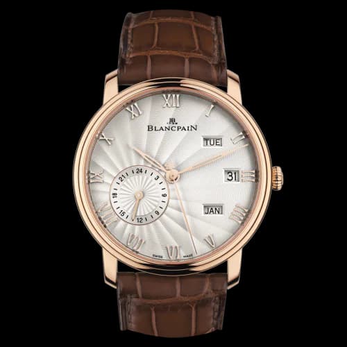 Villeret Quantième Annuel GMT Red Gold / Opalin Flinqué