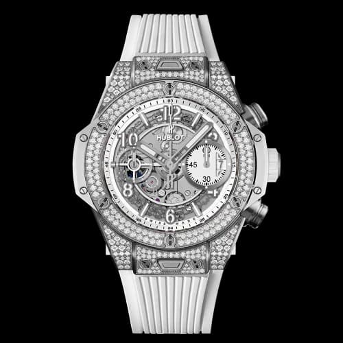 Big Bang Unico 42 Titanium / Pavé / White