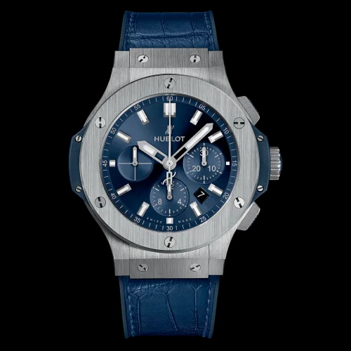 Big Bang Original 44 Stainless Steel / Blue / Alligator