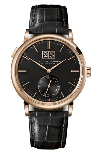 Saxonia Outsize Date Pink Gold / Black