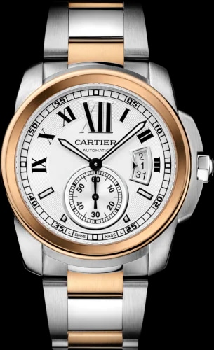 Calibre de Cartier 42 Stainless Steel / Pink Gold / Silver / Bracelet