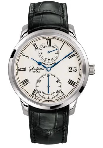 Senator Chronometer White Gold / Silver / Alligator / Folding