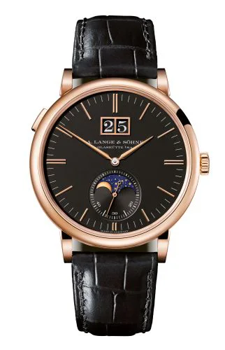 Saxonia Moonphase Pink Gold / Black