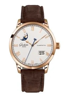 Senator Excellence Panorama Date Moonphase Red Gold / Silver / Nubuck - Pin
