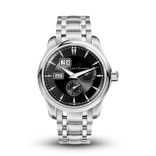 Manero PowerReserve Stainless Steel / Black / Bracelet
