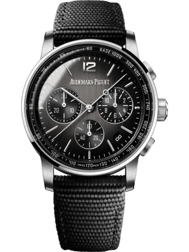 CODE 11.59 Chronograph Selfwinding White Gold / Ceramic / Grey / Fabric