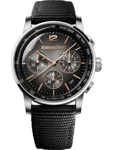 CODE 11.59 Chronograph Selfwinding White Gold / Rose Gold / Grey / Fabric