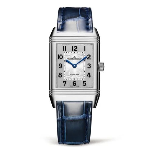 Reverso Classic Medium Duetto Stainless Steel / Silver / Alligator