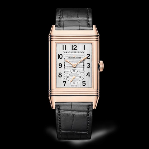 Reverso Classic Large Duoface Pink Gold / Silver / Alligator